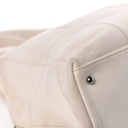 Chanel Caviar Square Stitched Large Tote White 20 of 23