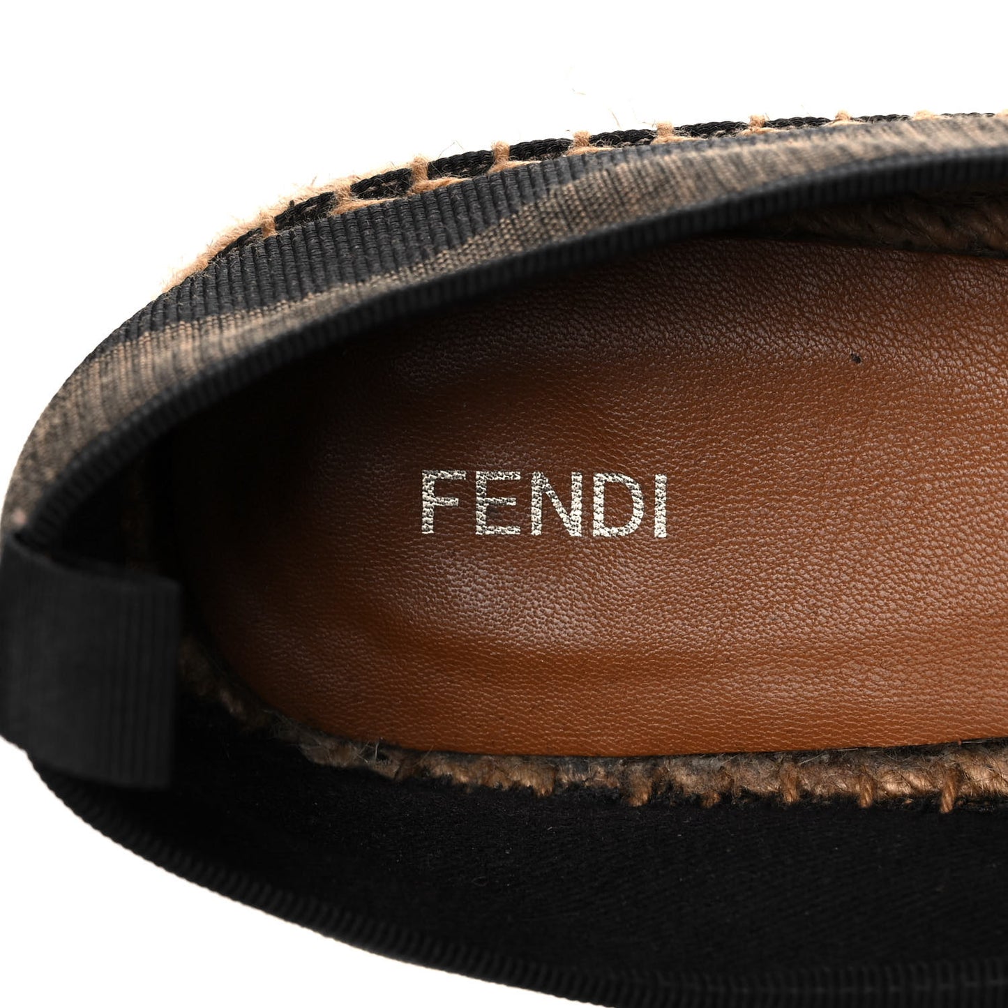 Canvas Pequin Espadrilles 38 Tobacco Black