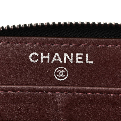 Chanel Caviar Quilted Large Gusset Zip Around Wallet Black 6 of 12