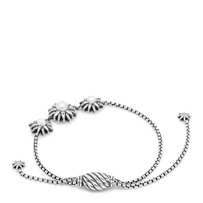 David Yurman Sterling Silver Pearl Starburst Bracelet 3 of 4