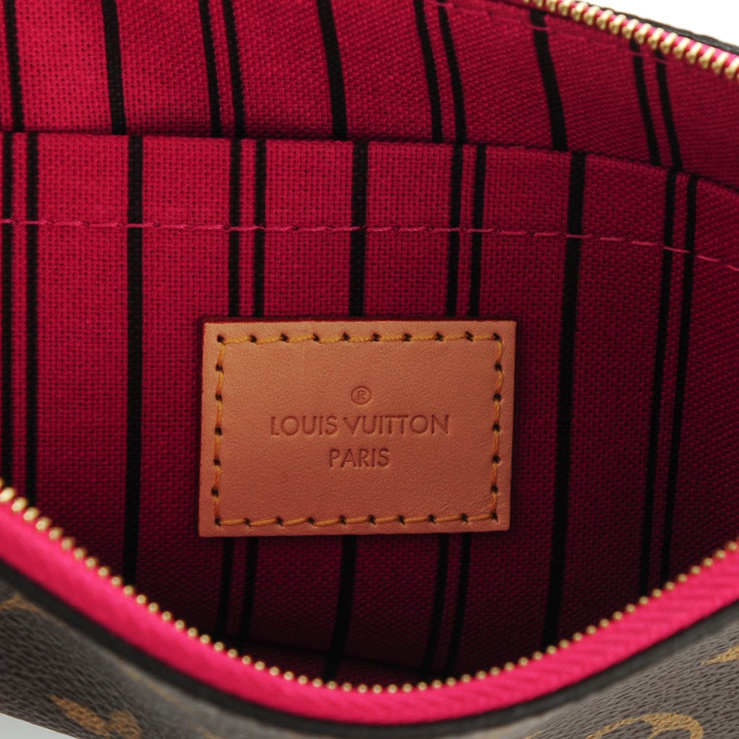 Monogram Neverfull MM GM Pochette Fuchsia