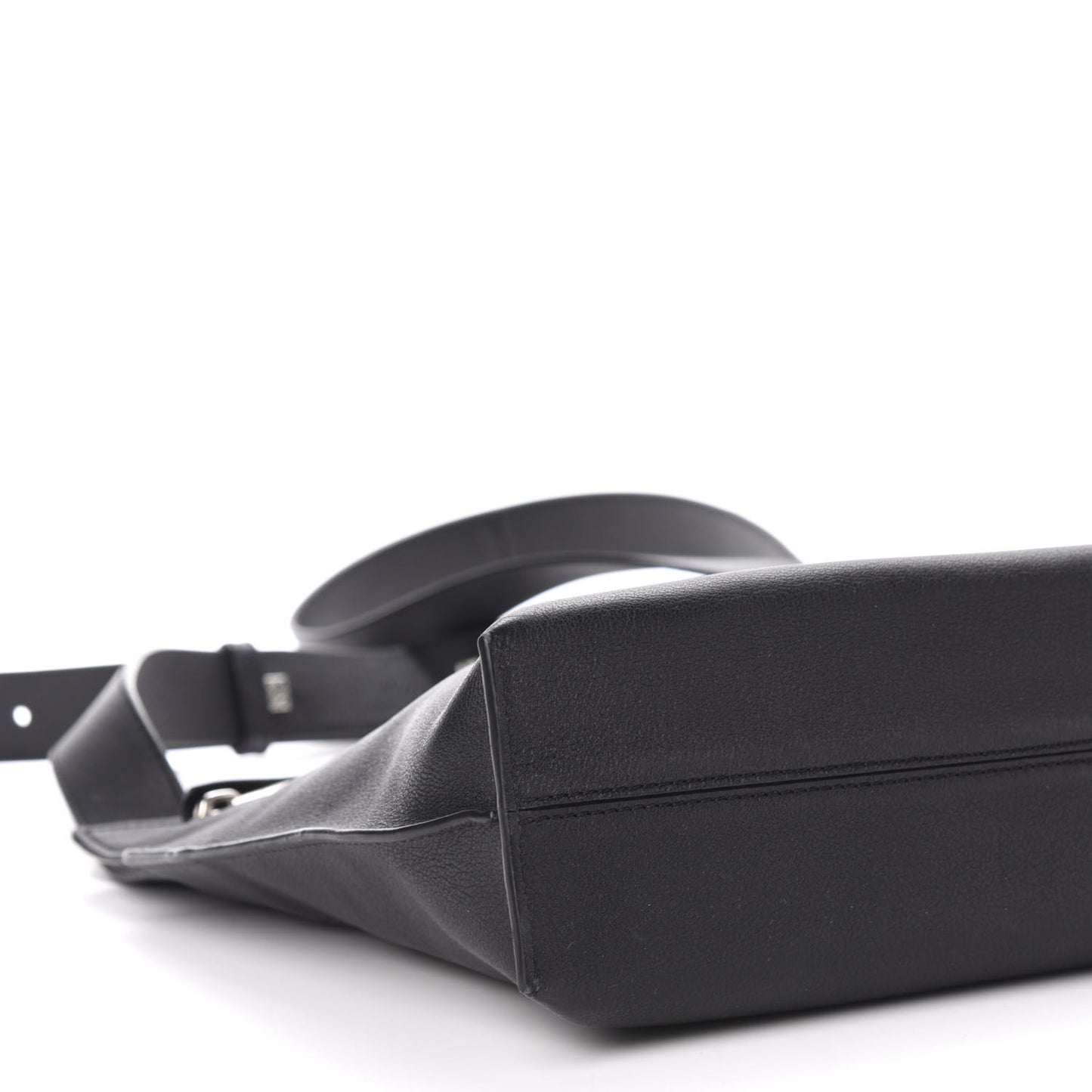 Calfskin T Pouch Bag Black