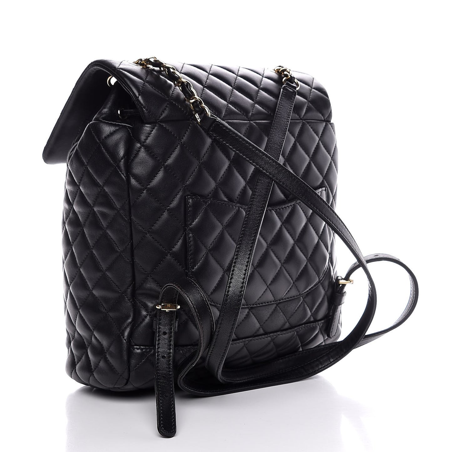 Lambskin Quilted Large Urban Spirit Backpack Black