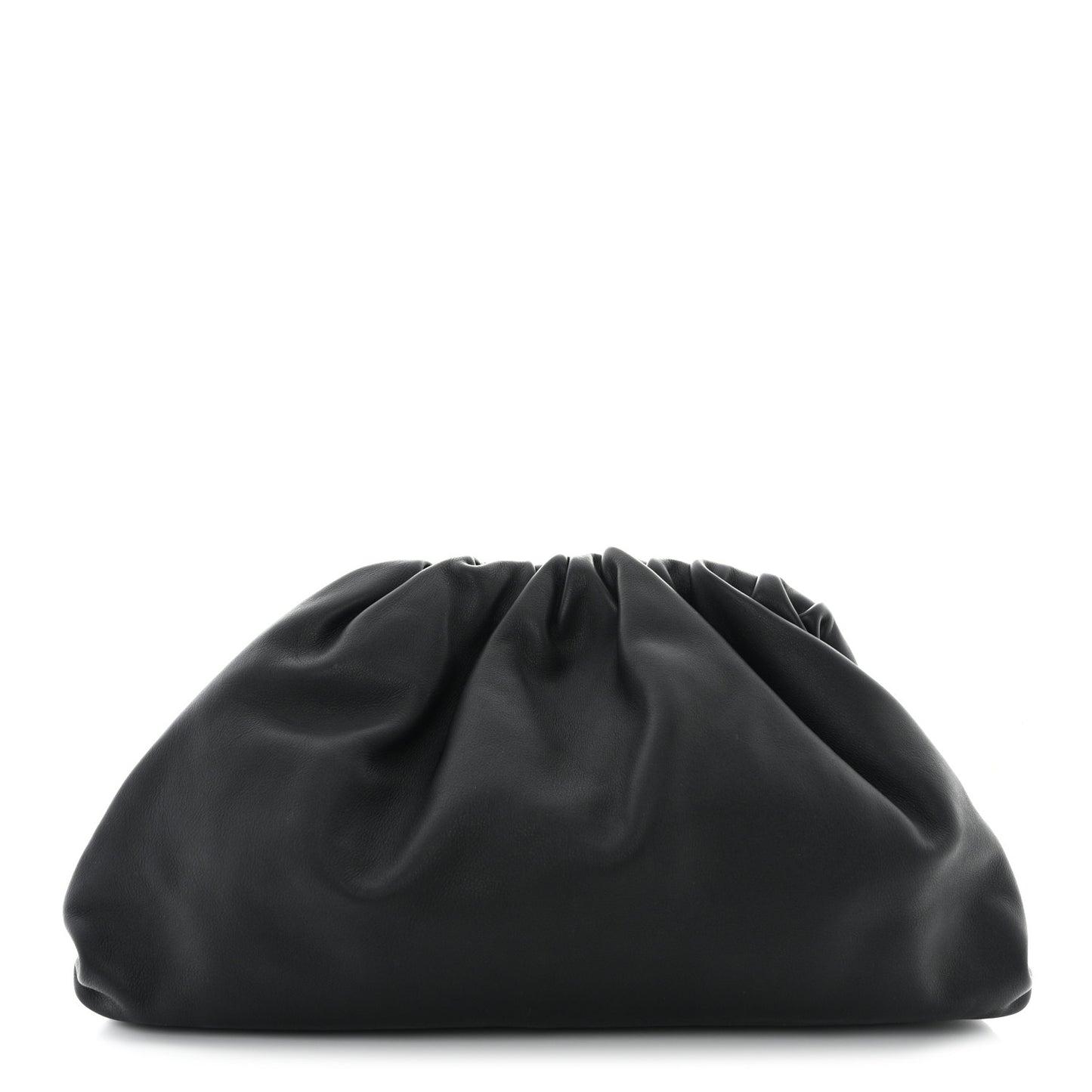 Smooth Butter Calf The Pouch Oversized Clutch Black