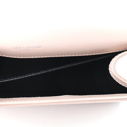 Saint Laurent Grain De Poudre Medium Classic Monogram Kate Satchel Marble Pink 9 of 11