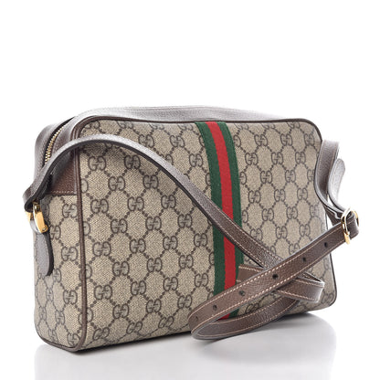 Gucci GG Supreme Monogram Web Small Ophidia Shoulder Bag Brown 3 of 10