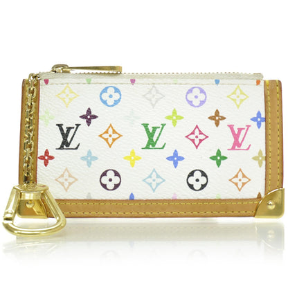 Louis Vuitton Monogram Multicolor Key Pouch White 1 of 8