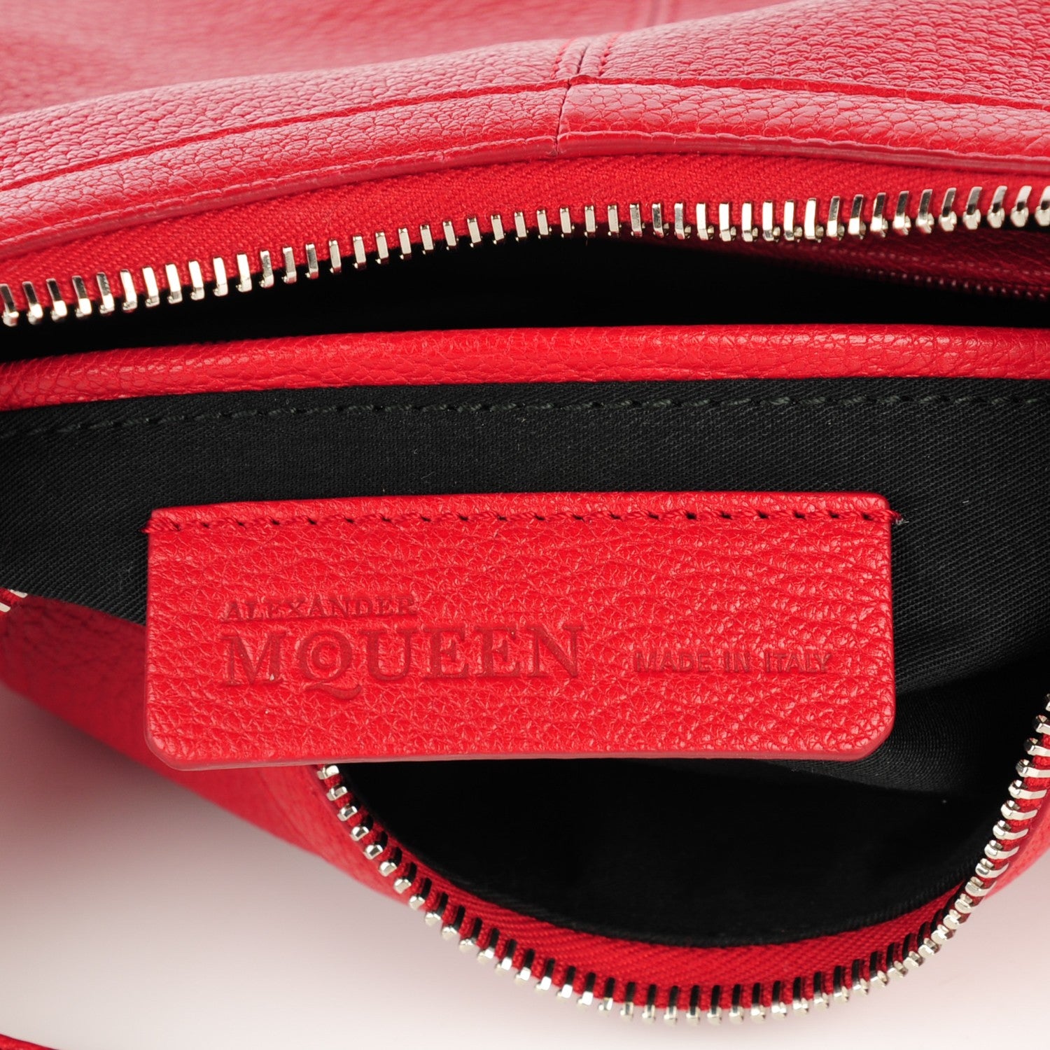 Alexander McQueen Calfskin De Manta Clutch Red 6 of 7