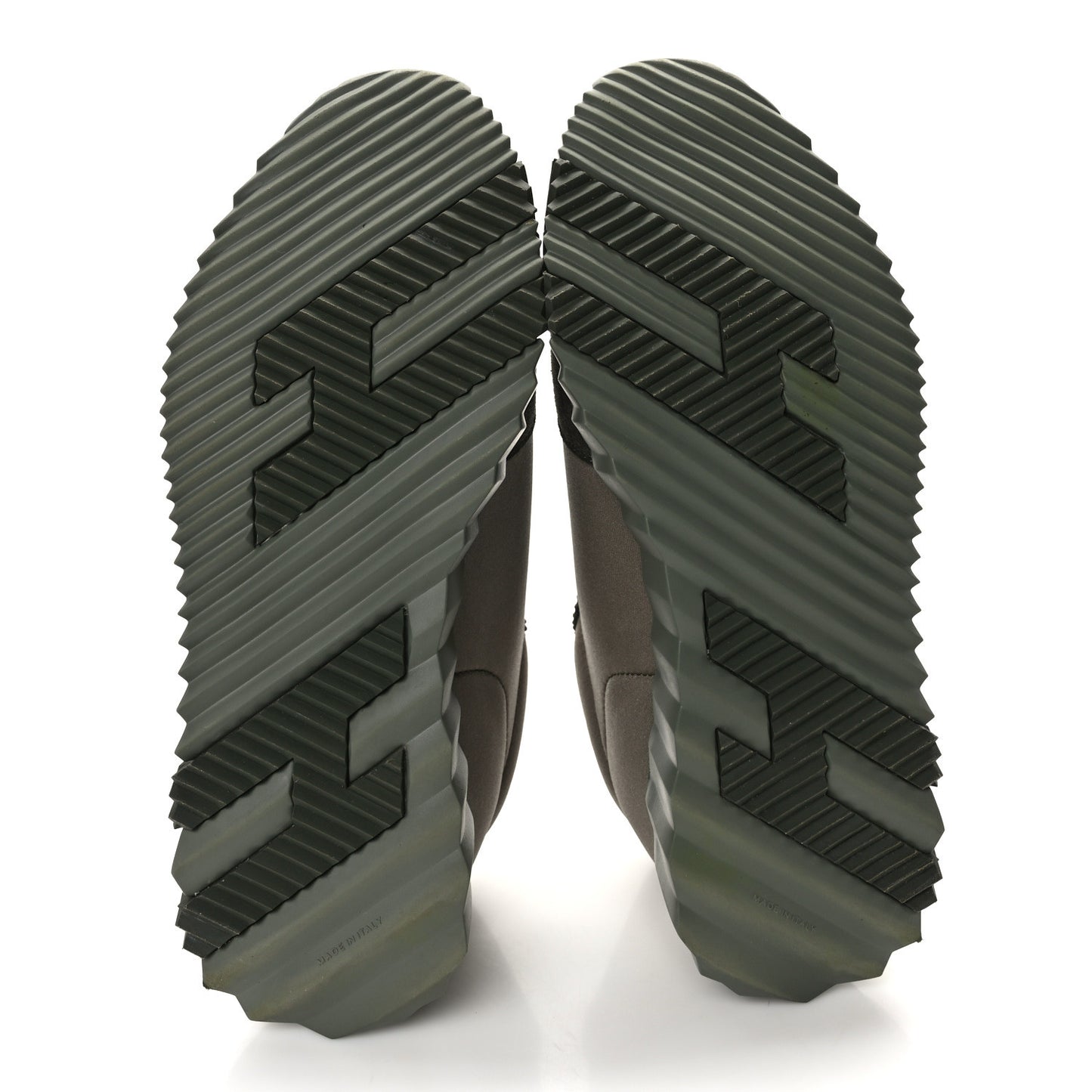 Technical Jersey Goatskin Suede Goatskin Bouncing Sneakers 39 Vert Toundra Vert Foret