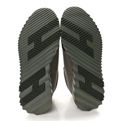 Hermes Technical Jersey Goatskin Suede Goatskin Bouncing Sneakers 39 Vert Toundra Vert Foret 5 of 9
