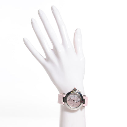 Cartier Stainless Steel Satin Mother of Pearl 35mm Miss Pasha Automatic Watch Pink 2 of 9