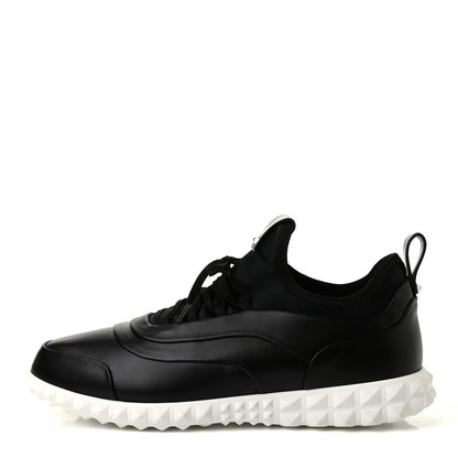 Valentino Garavani Nylon Rubber Calfskin Mens Soul AM Sneakers 39 Black 1 of 10