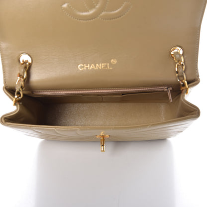 Chanel Lambskin Quilted Small Single Flap Beige 5 of 10