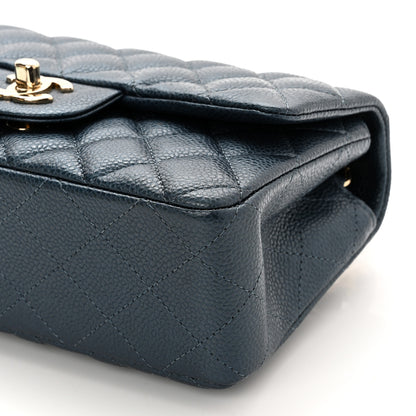 Chanel Iridescent Caviar Quilted Mini Rectangular Flap Dark Blue 10 of 10