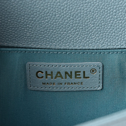 Chanel Caviar Quilted Medium Boy Flap Light Blue 6 of 11
