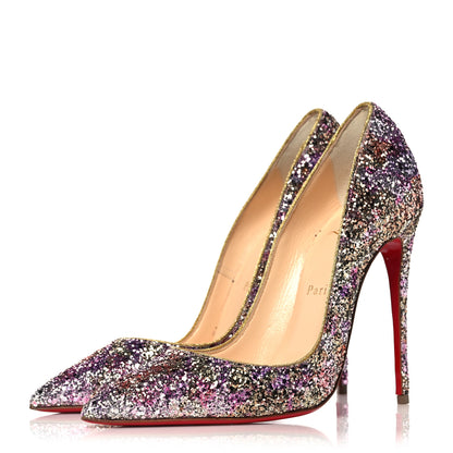 Christian Louboutin Glitter So Kate 120 Pumps 37 Rosette Gold 3 of 7