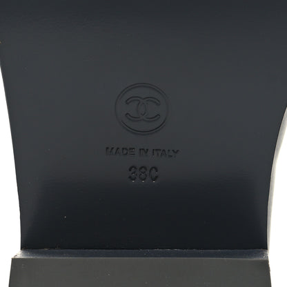 Chanel Calfskin CC Platform Loafers 38 Grey 7 of 8
