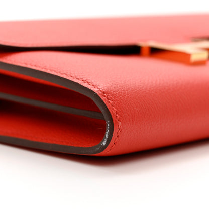 Hermes Evercolor Constance Long Wallet Rogue Tomate 6 of 8