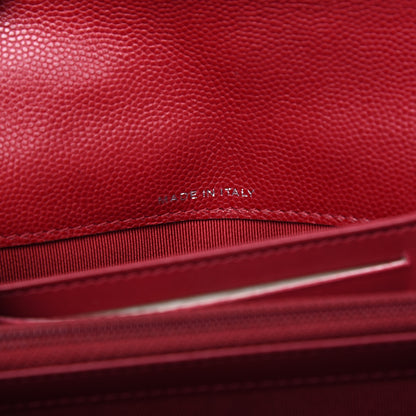 Chanel Caviar Quilted Medium Flap Wallet Red 6 of 7