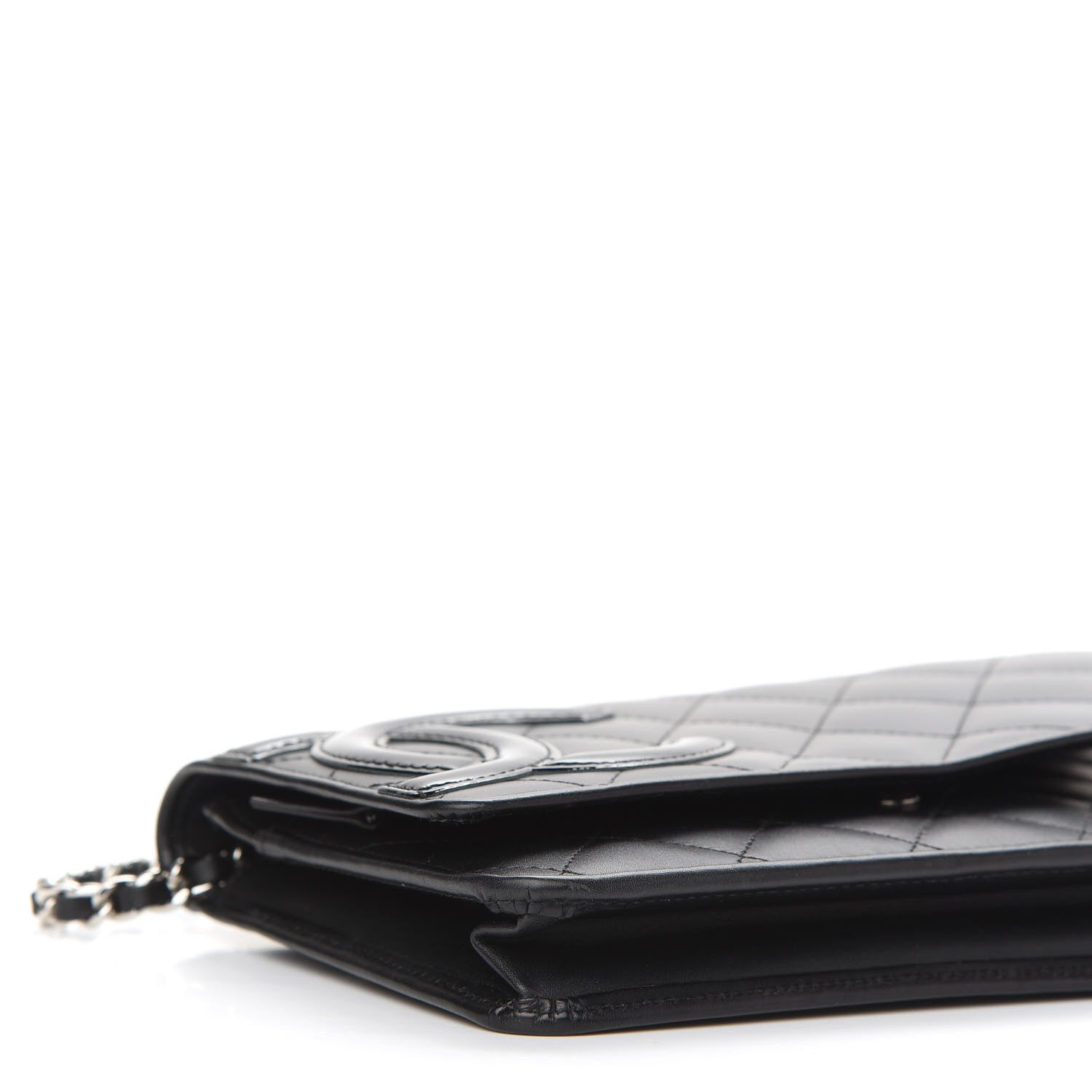 Chanel Calfskin Quilted Cambon Wallet On Chain WOC Black 10 of 11