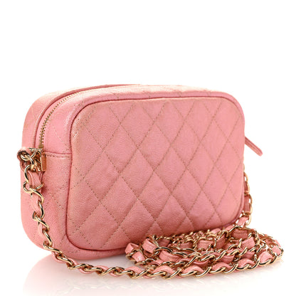 Chanel Iridescent Caviar Quilted Small Timeless Camera Case Pink 3 of 10