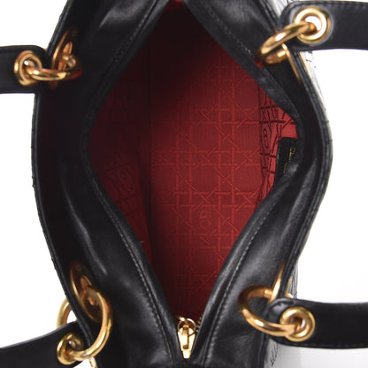 Christian Dior Lambskin Cannage Medium Lady Dior Black 5 of 7