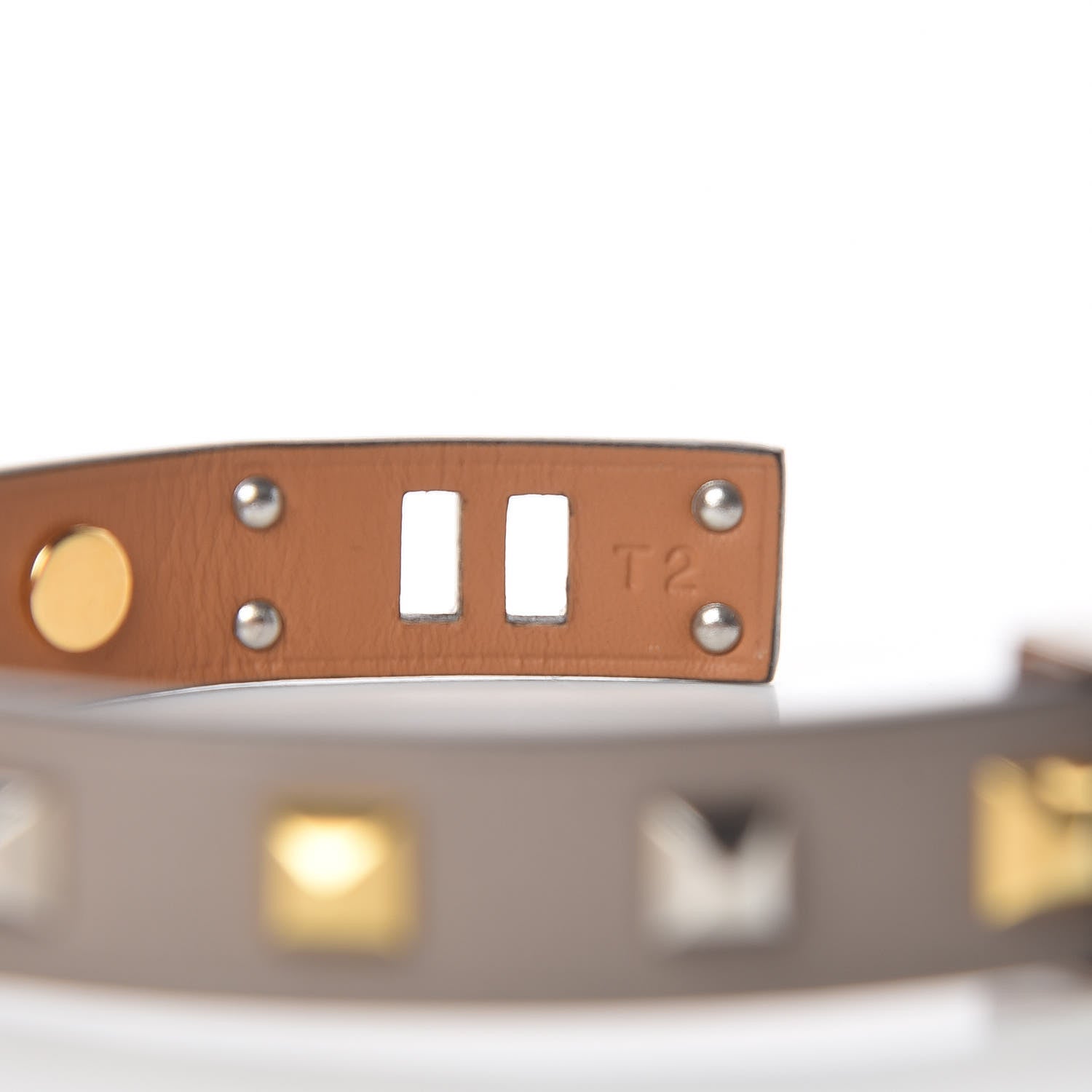 Hermes Swift Mini Dog Clous Carres Bracelet T2 Gris Asphalte 4 of 6