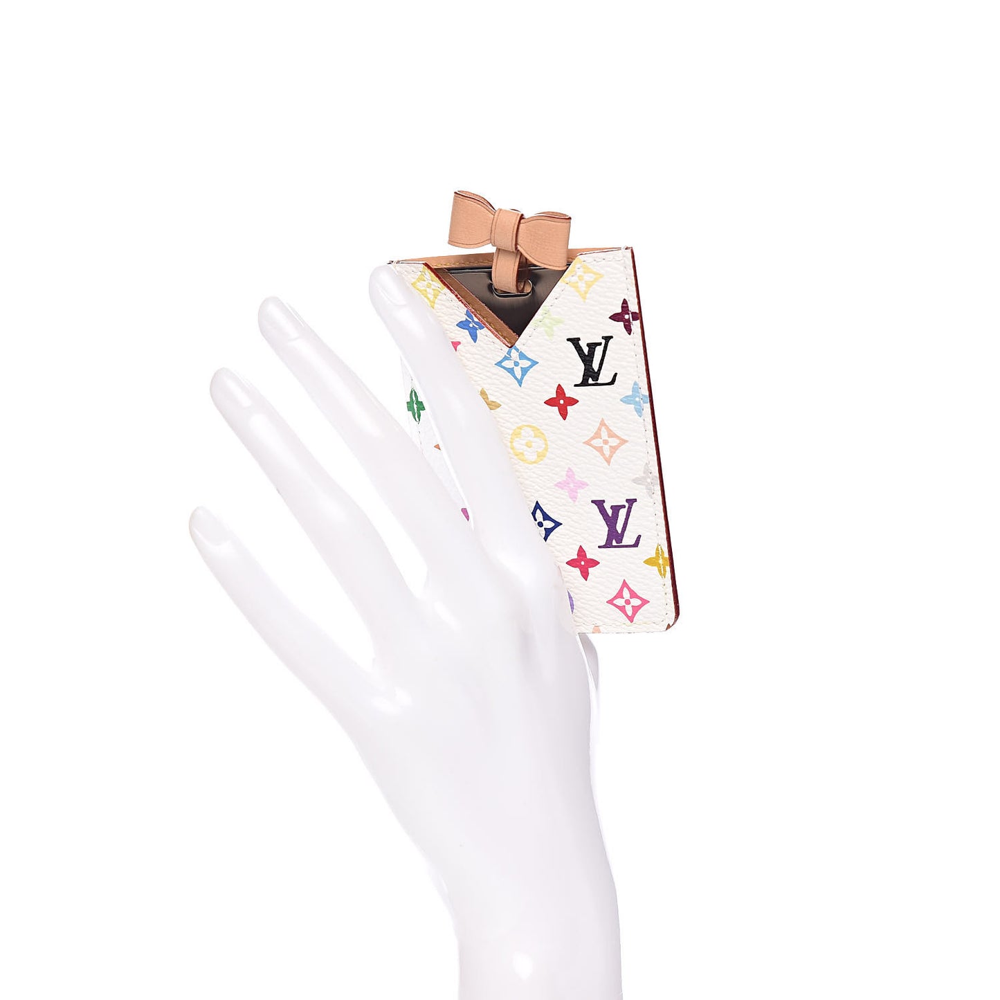 Monogram Multicolor Mirror and Case Pouch White