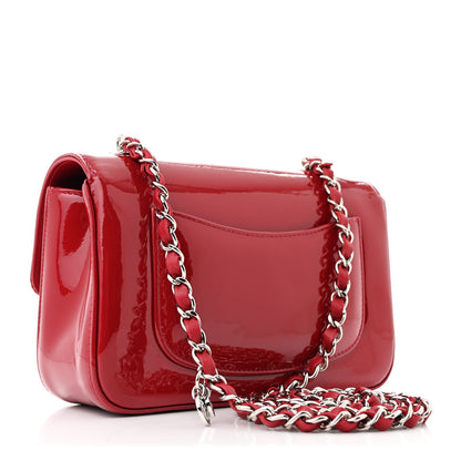 Chanel Patent Calfskin Small Camellia Flap Red 3 of 11