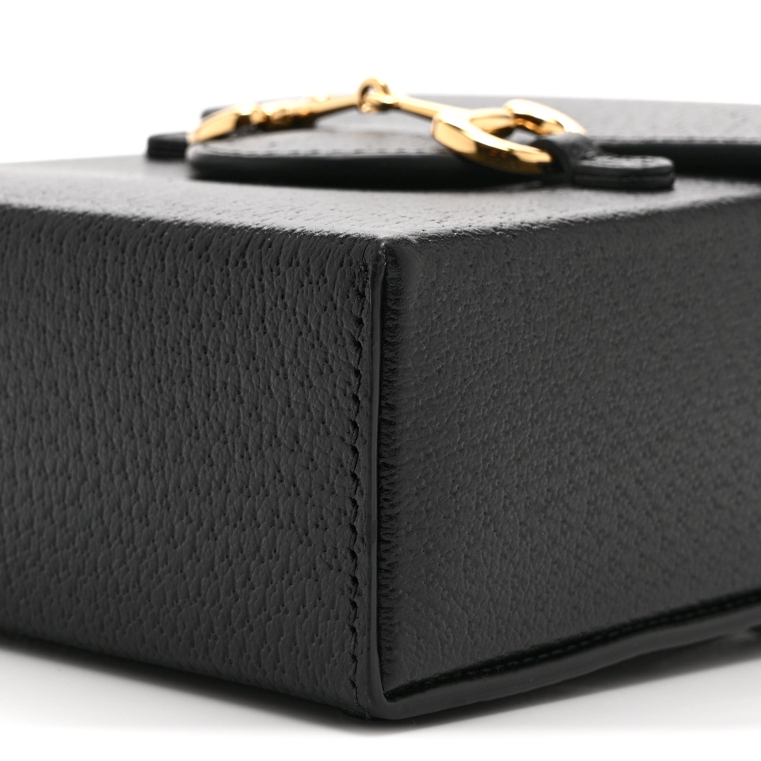 Gucci Dollar Calfskin Vertical Horsebit 1955 Crossbody Bag Black 10 of 10