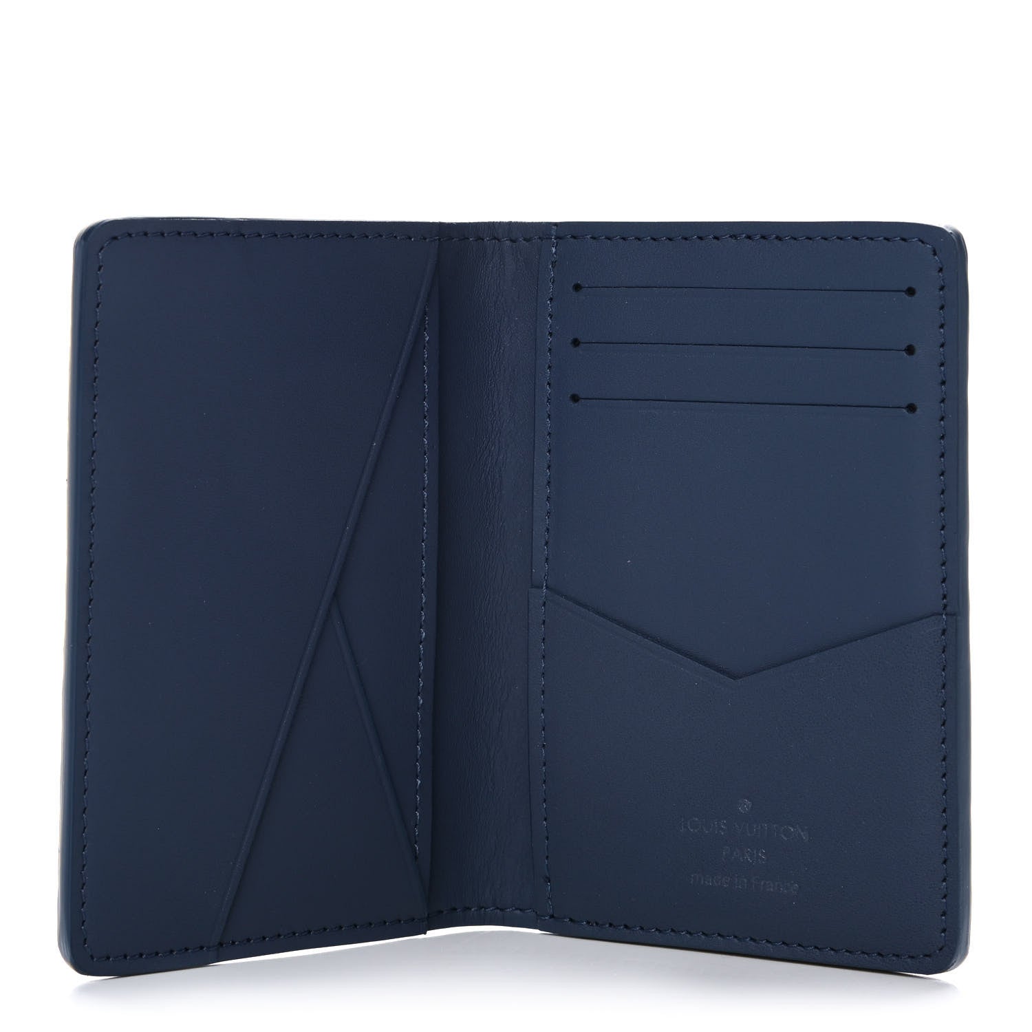 Louis Vuitton Calfskin Monogram Shadow Pocket Organizer Blue 5 of 8