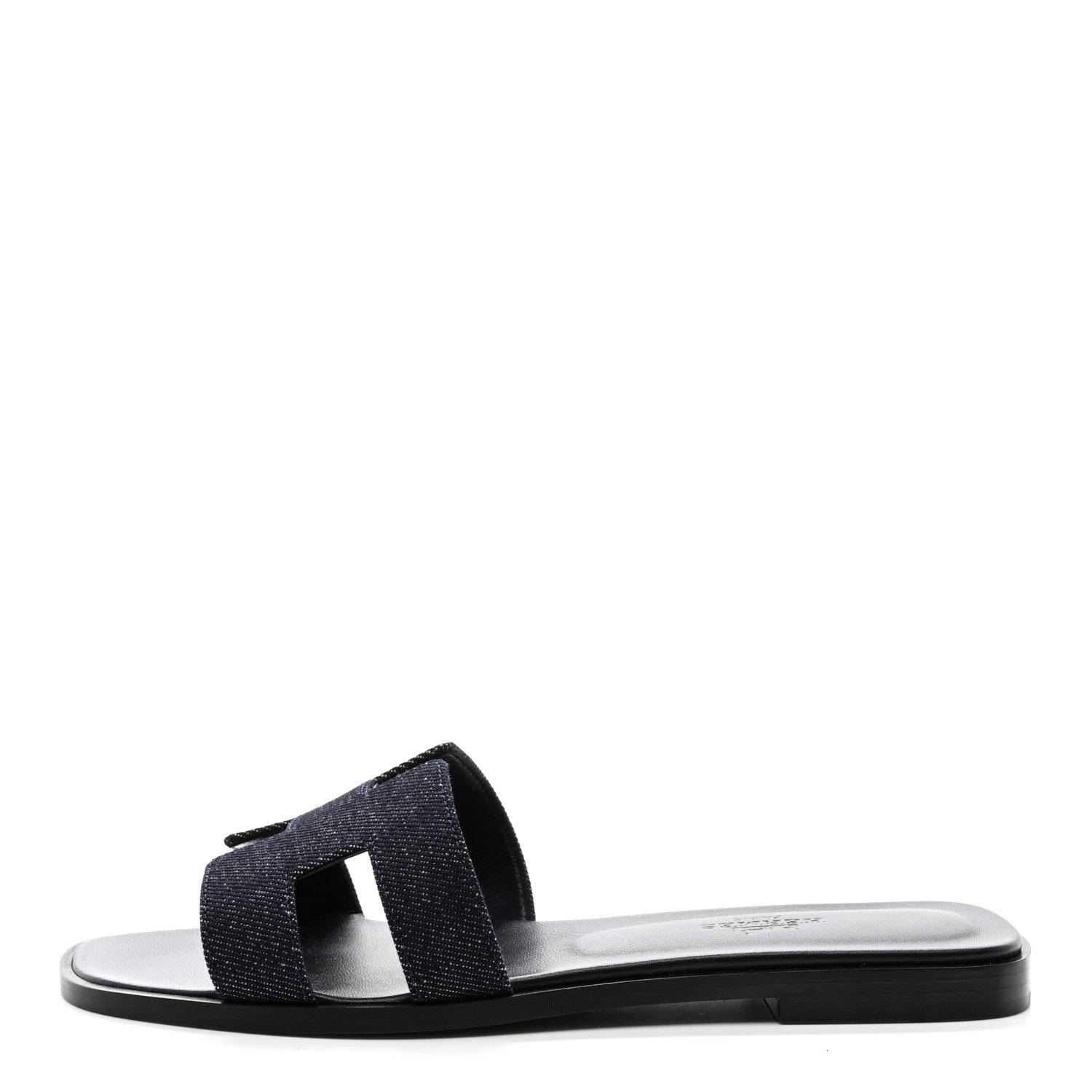 Hermes Denim Canvas Oran Sandals 36.5 Bleu Brut 1 of 9