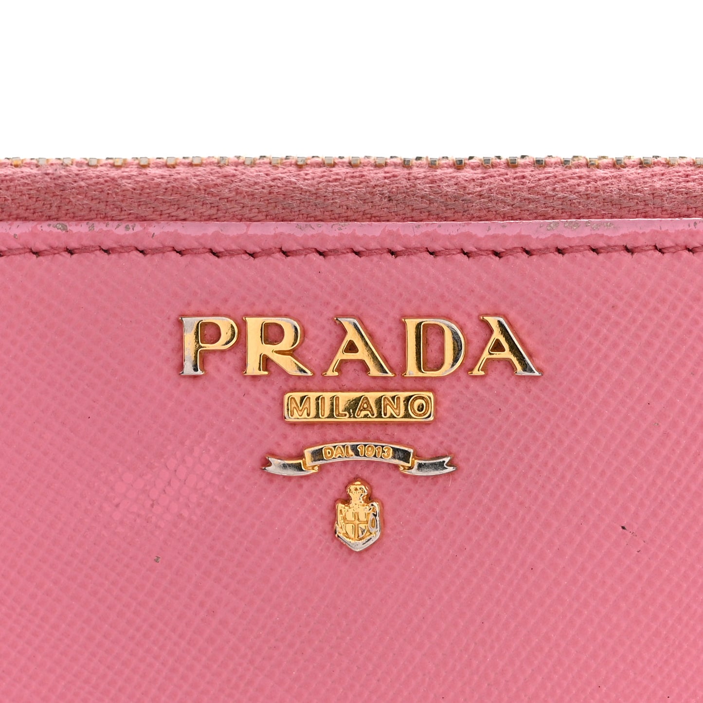 Saffiano Metal Zip Around Wallet Begonia