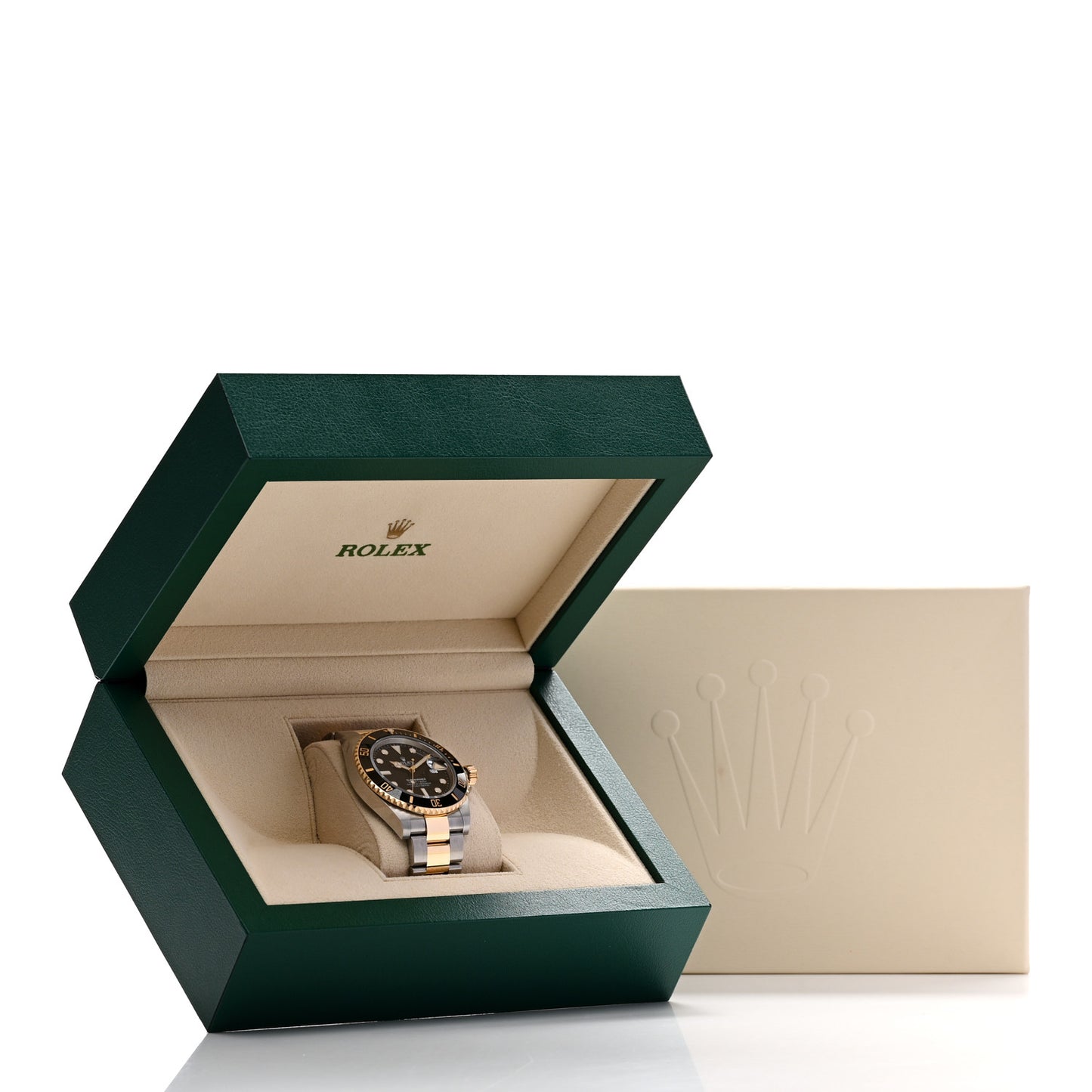 Stainless Steel 18K Yellow Gold 41mm Submariner Date Watch Black 126613LN