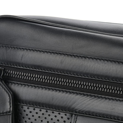 Bottega Veneta Perforated Calfskin Leggero Intrecciato Belt Bag Black 12 of 13