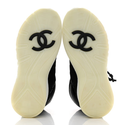 Chanel Nylon Suede Womens Short Boots 39 Black 5 of 9