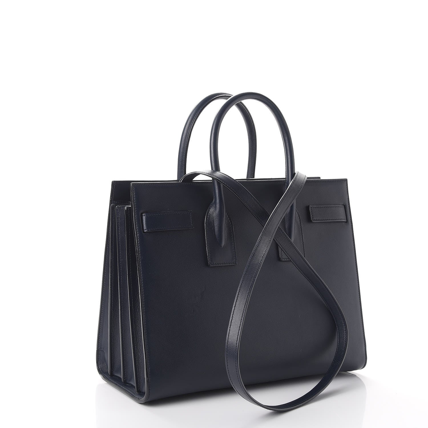 Saint Laurent Smooth Calfskin Small Double Face Sac De Jour Marine Black 3 of 7