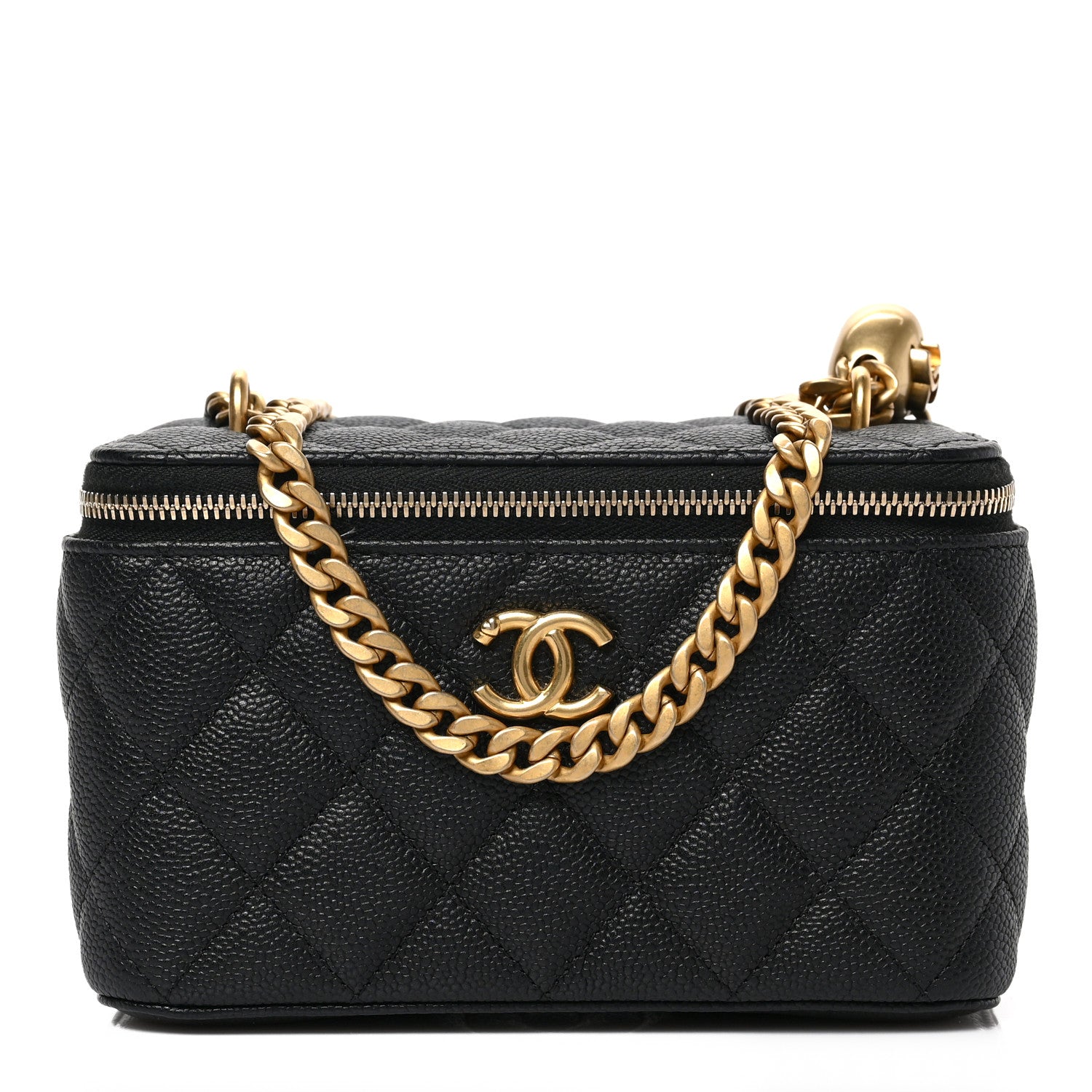 Chanel Caviar Quilted Sweetheart Vanity Case Black 1 of 9