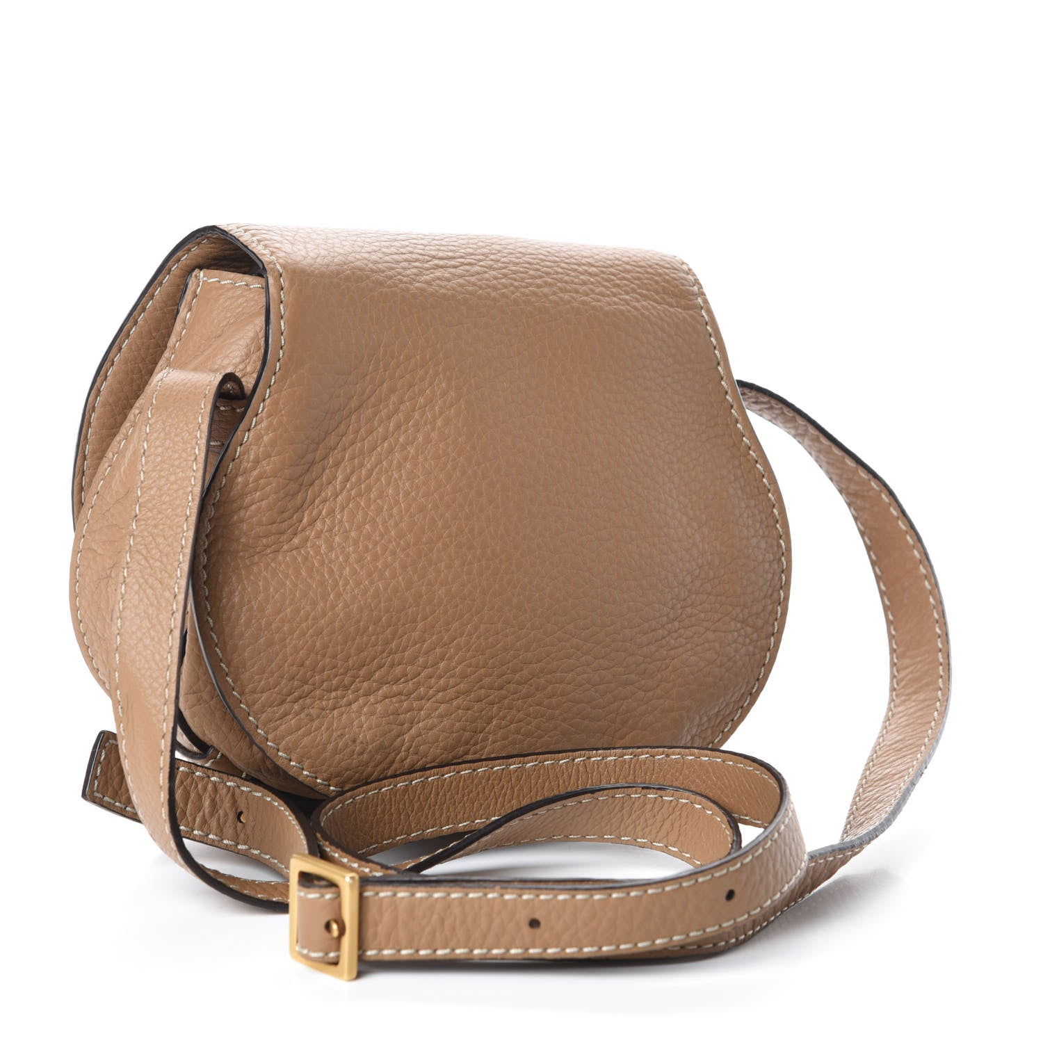 Chloe Calfskin Mini Marcie Round Crossbody Bag Nut 3 of 10