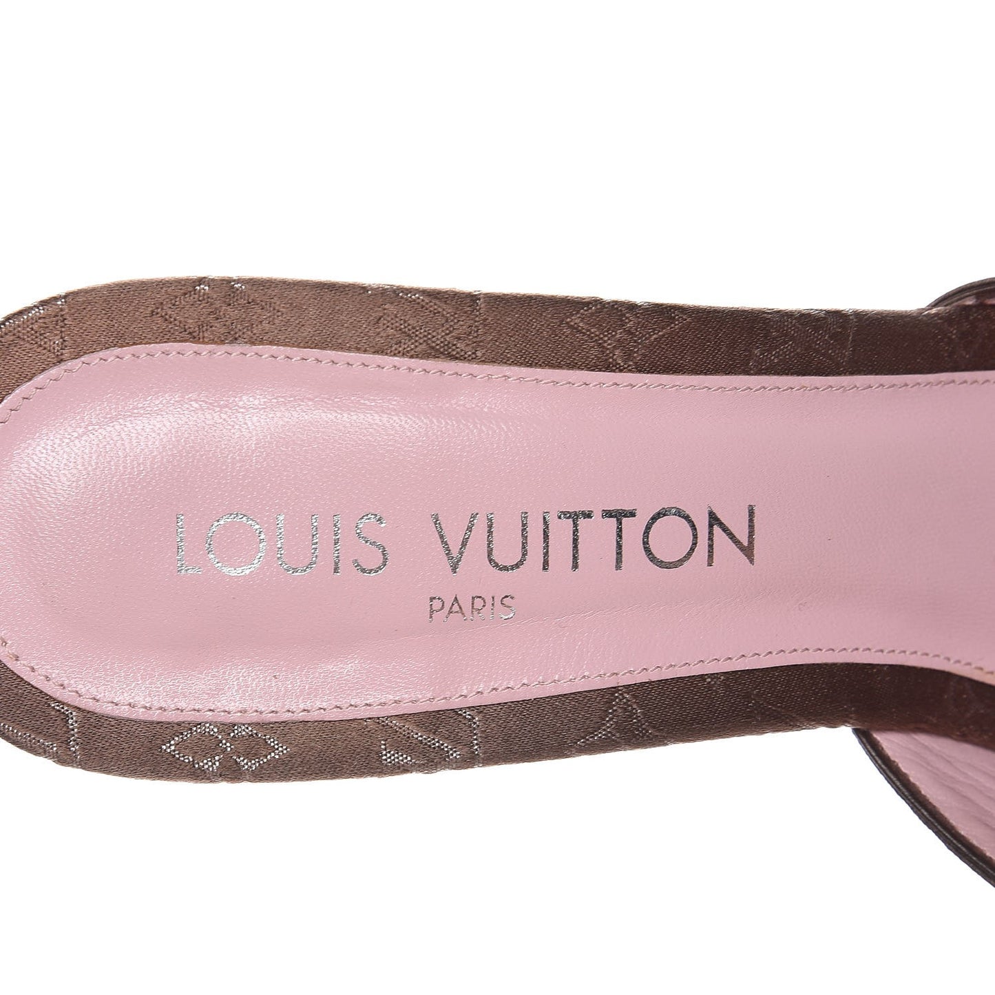 Satin Monogram Mules 39 Brown