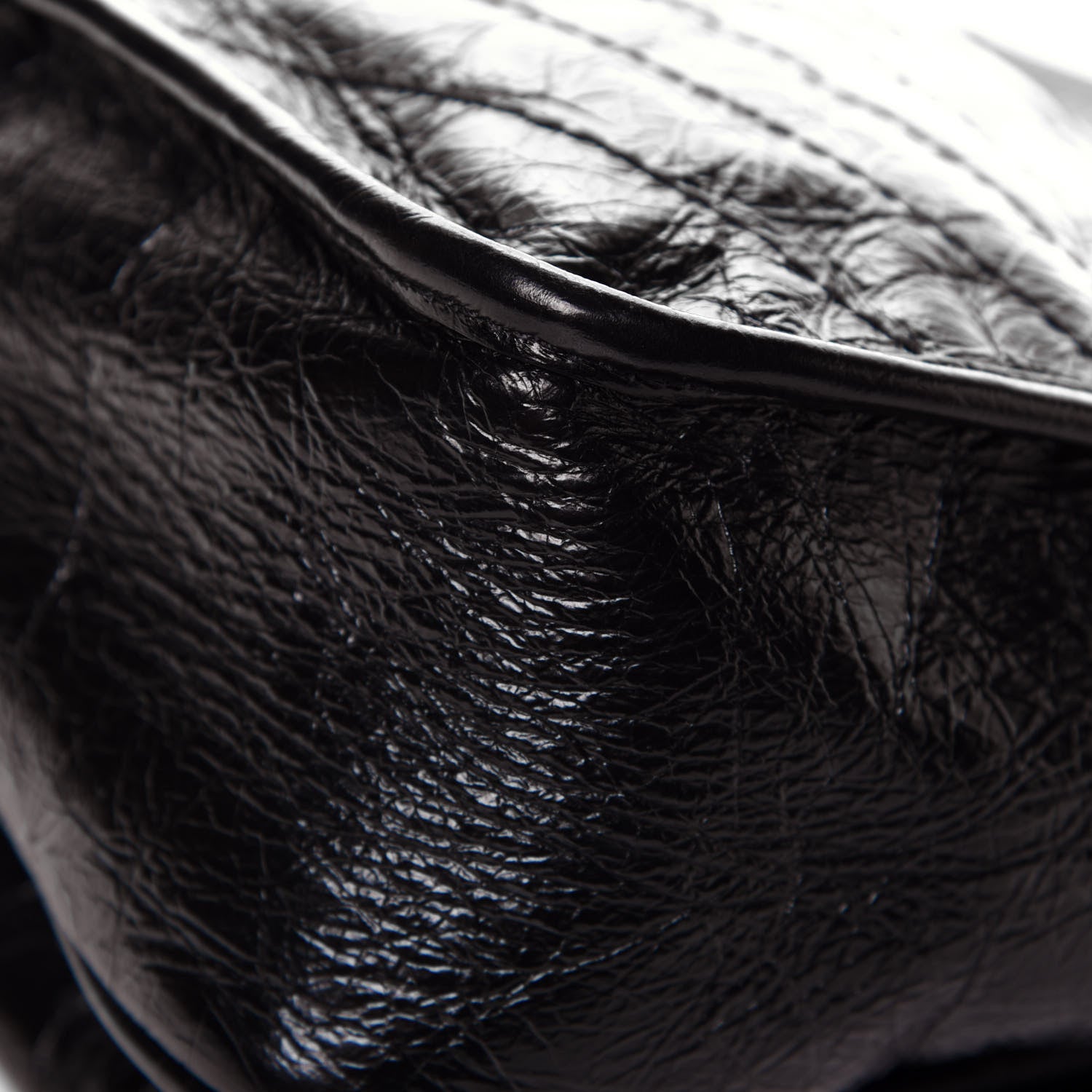 Saint Laurent Crinkled Calfskin Matelasse Monogram Medium Niki Chain Satchel Black 20 of 25
