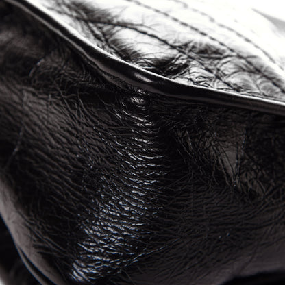 Saint Laurent Crinkled Calfskin Matelasse Monogram Medium Niki Chain Satchel Black 20 of 25