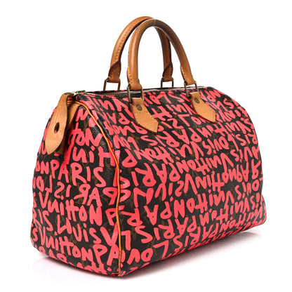 Louis Vuitton Monogram Graffiti Speedy 30 Fuchsia 3 of 10