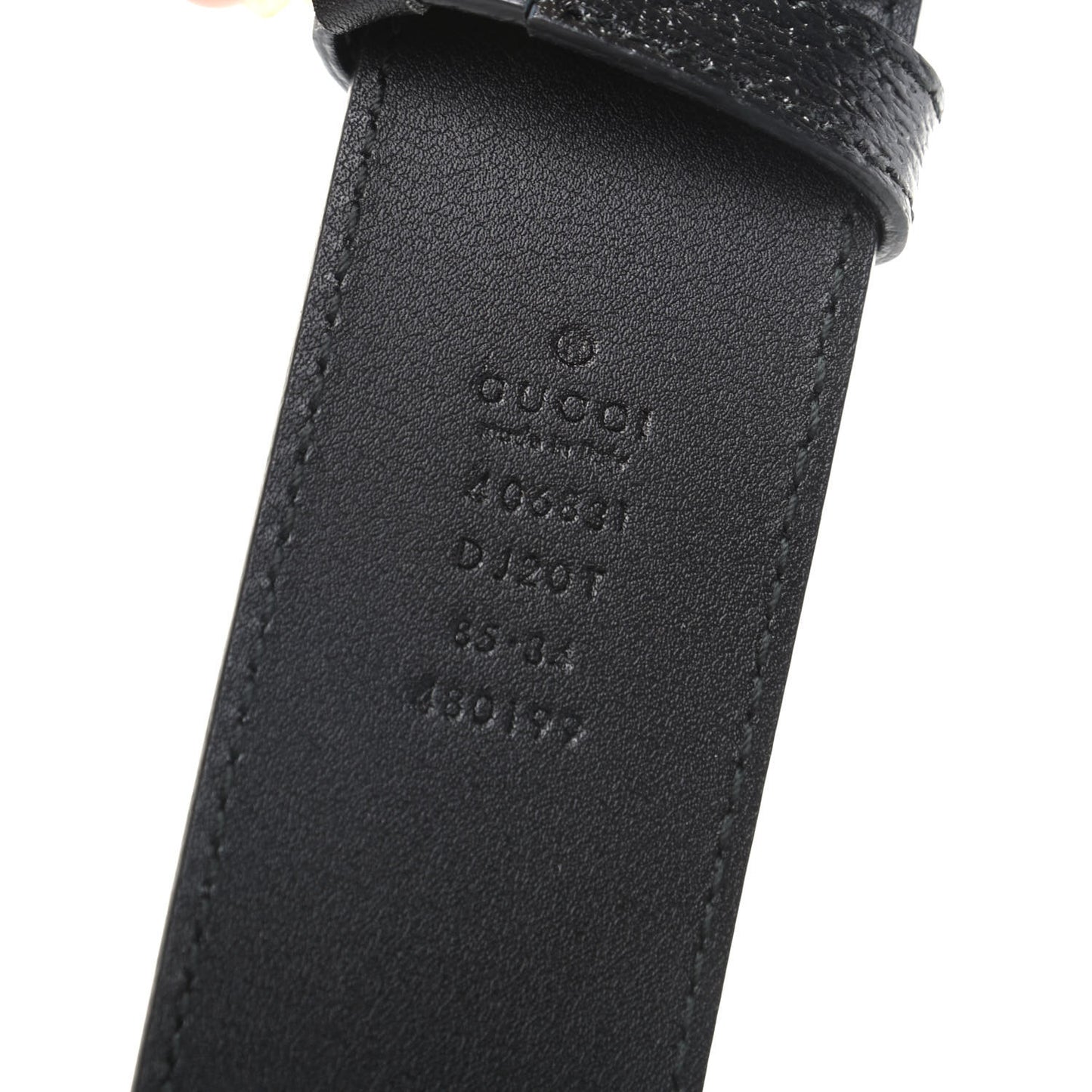 Textured Calfskin Double G 40mm Belt 85 34 Black