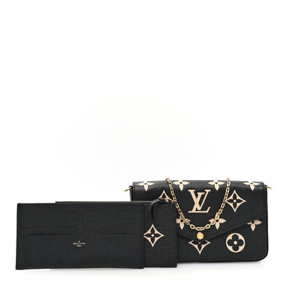 Louis Vuitton Empreinte Monogram Giant Felicie Pochette Black Beige 10 of 10