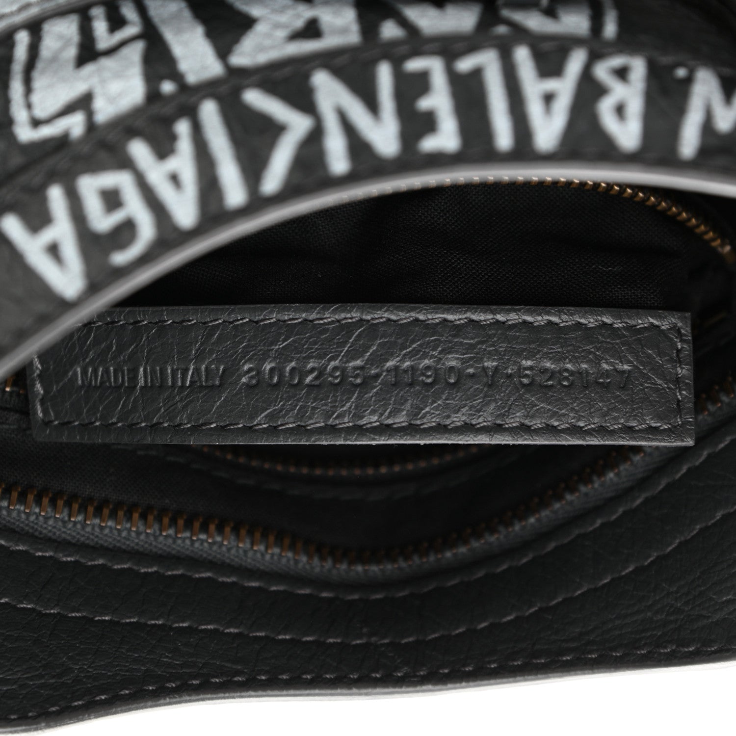 Balenciaga Agneau Arena Graffiti All Over Classic Hardware Mini City Gris Fossile White 7 of 10