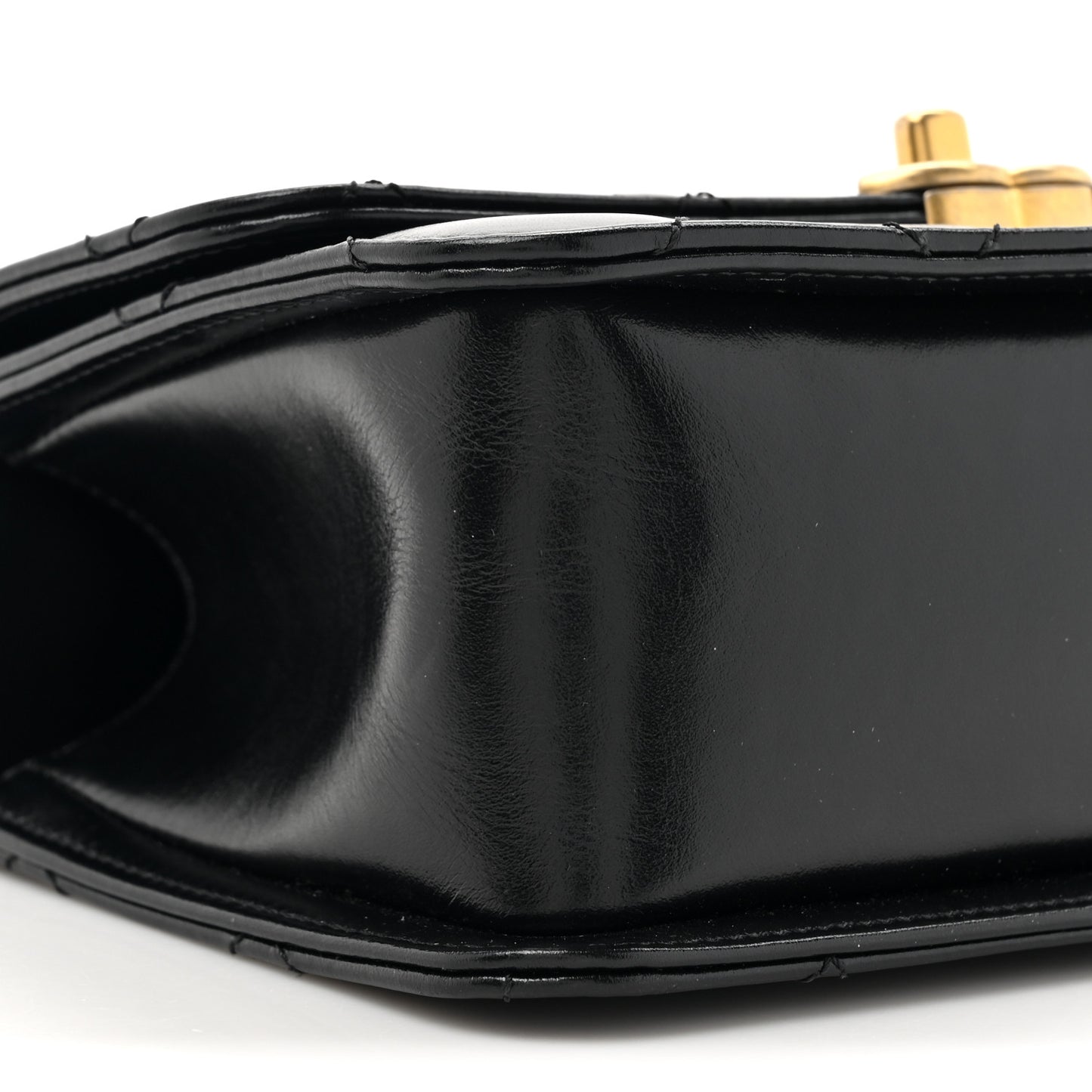 Calfskin Quilted Mini Perfect Fit Flap Black
