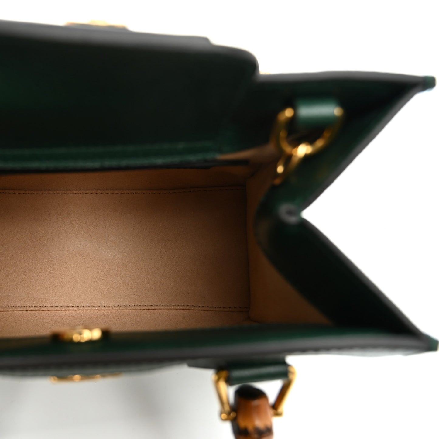 Textured Dollar Calfskin Web Mini Diana Tote Bag Vintage Green Pink