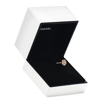 Chanel 18K Rose Gold Diamond Extrait de Camelia Ring 49 4.75 6 of 6