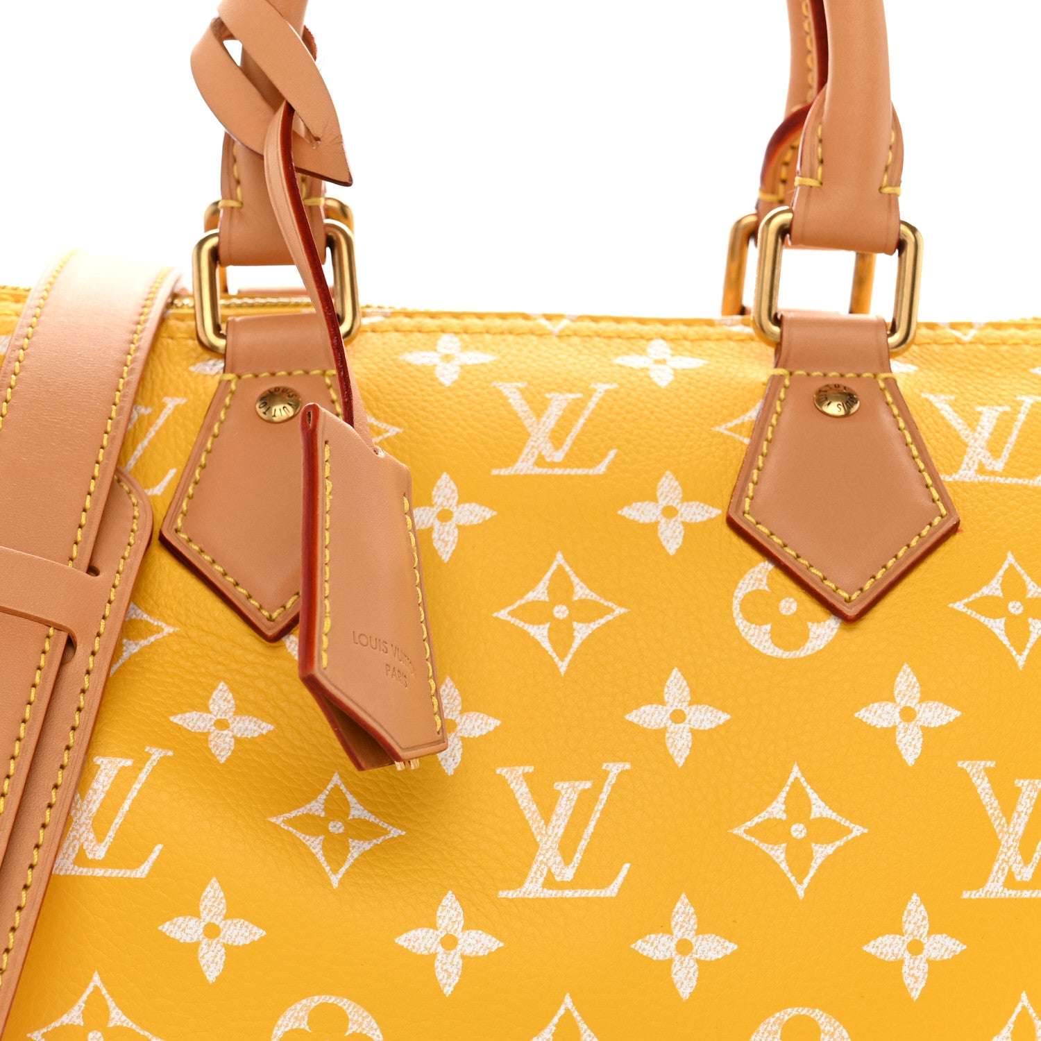 Louis Vuitton Calfskin Monogram Speedy P9 Bandouliere 25 Jaune Mat 9 of 11
